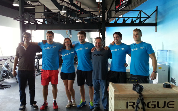 CrossFit Founder and CrossFit Games Director pay a visit to Vogue Fitness at Yas Marina to commemorate the opening and new collaboration
                                                                        